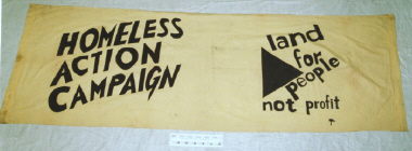 banner, Homeless Action Campaign [NMLH.1993.605] (image/jpeg)