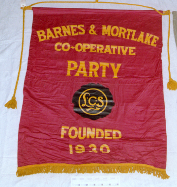 banner, Barnes and Mortlake Co-operative Party [NMLH.1993.717] (image/jpeg)