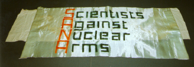 banner, Scientists Against Nuclear Arms [NMLH.1992.732.1] (image/jpeg)