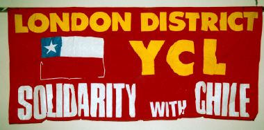 banner, London District Young Communist League Solidarity With Chile [NMLH.1994.168.298] (image/jpeg)