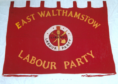 banner, East Walthamstow Labour Party [NMLH.1993.612] (image/jpeg)