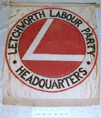banner, Letchworth Labour Party [NMLH.1993.618] (image/jpeg)