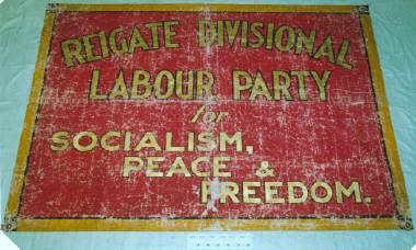 banner, Reigate Divisional Labour Party [NMLH.1993.621] (image/jpeg)