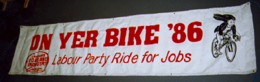 banner, On Yer Bike '86 [NMLH.1993.736] (image/jpeg)