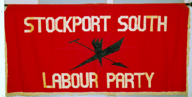 banner, Stockport South Labour Party [NMLH.1991.88] (image/jpeg)