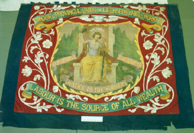 banner, London and Provincial Union of Licensed Vehicle Workers [NMLH.1993.709] (image/jpeg)