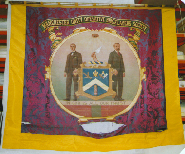 banner, Manchester Unity Operative Bricklayers Society [NMLH.1993.556] (image/jpeg)