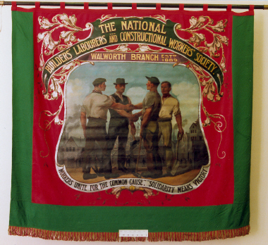 banner, The National Builders, Labourers and Constructional  Workers Society. Walworth Branch [NMLH.1993.559] (image/jpeg)