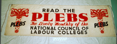 banner, National Council of Labour Colleges. Read The Plebs [NMLH.1993.659] (image/jpeg)