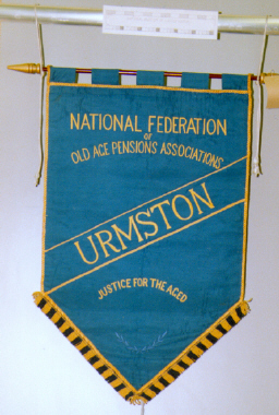banner, National Federation of Old Age Pensioners. Urmston Branch [NMLH.1991.58] (image/jpeg)