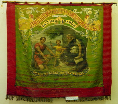 banner, National Union of Public Employees, East Ham Branch [NMLH1993.634] (image/jpeg)