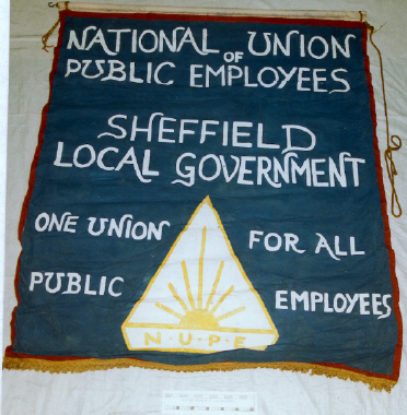 banner, NUPE Sheffield Local Government [NMLH. 1993.635] (image/jpeg)