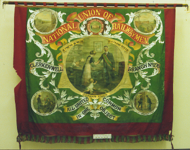 banner, National Union of Railwaymen, Clerkenwell Branch No. 1176 [NMLH. 1993.640] (image/jpeg)