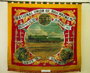 banner, National Union of Railwaymen, Hornsey Branch [NMLH. 1993.643] (image/jpeg)