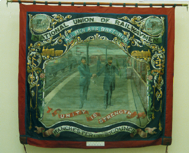 banner, National Union of Railwaymen, Manchester and District Council [NMLH. 1990.25.7] (image/jpeg)