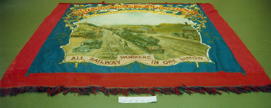 banner, National Union of Railwaymen, Manchester and District Council [NMLH. 1991.102] (image/jpeg)