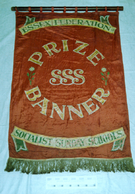 banner, Essex Federation of Socialist Sunday Schools Prize Banner [NMLH.1993.672] (image/jpeg)