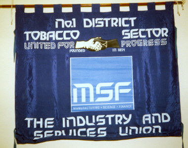 banner, Manufacturing, Science and Finance Union, Tobacco Sector [NMLH.1991.99.472] (image/jpeg)