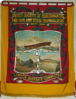 banner, United Society of Boilermakers and Iron and Steel Shipbuilders [NMLH.1993.552] (image/jpeg)