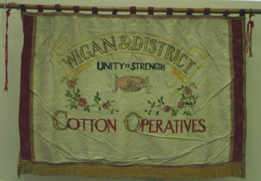 banner, Wigan and District Cotton Operatives [NMLH.1993.576] (image/jpeg)