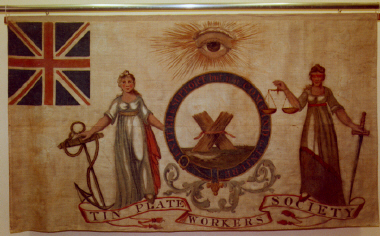 banner, Tin-Plate Workers Society [NMLH.1990.26] (image/jpeg)