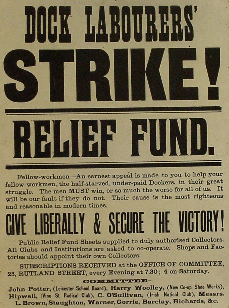 Dock Labourers' Strike Relief Fund (image/jpeg)