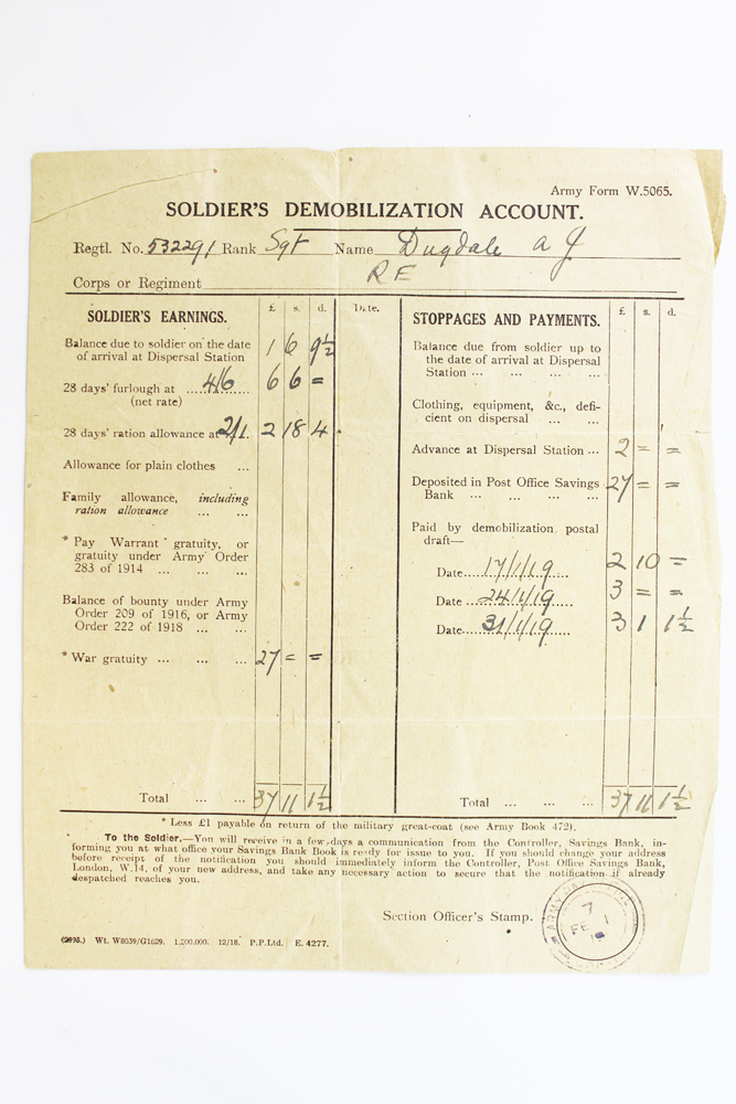 NMLH.1993.45 Soldier's Demobilization Account (image/jpeg)