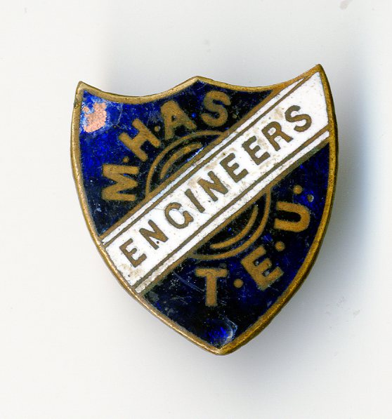 Amalgamated Steam Trawlers Engineers and Firemen's Union Milford Haven badge (image/jpeg)