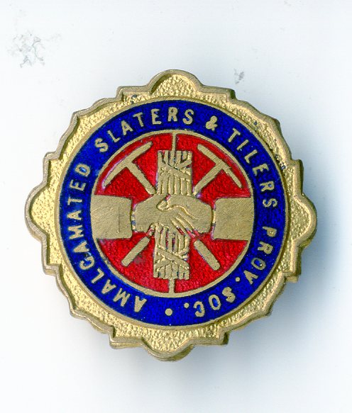 The Amalgamated Slaters and Tilers Provident Society badge (image/jpeg)