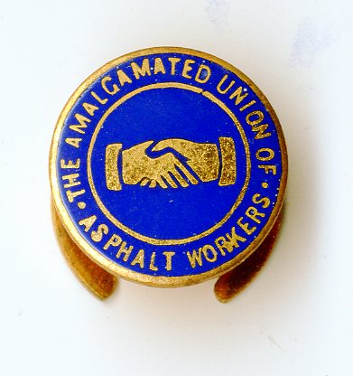 The Amalgamated Society of Asphalt Workers badge (image/jpeg)