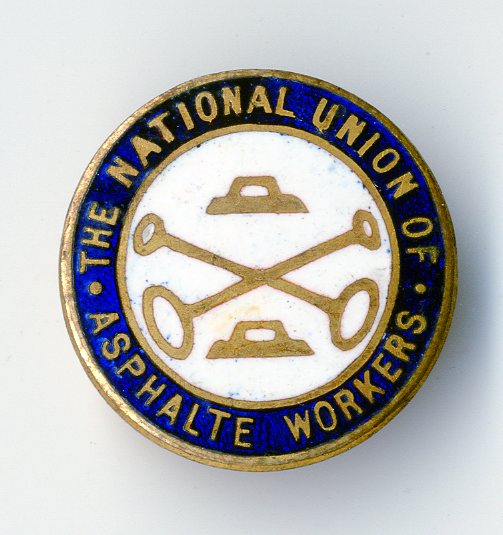 The Amalgamated Society of Asphalt Workers badge (image/jpeg)