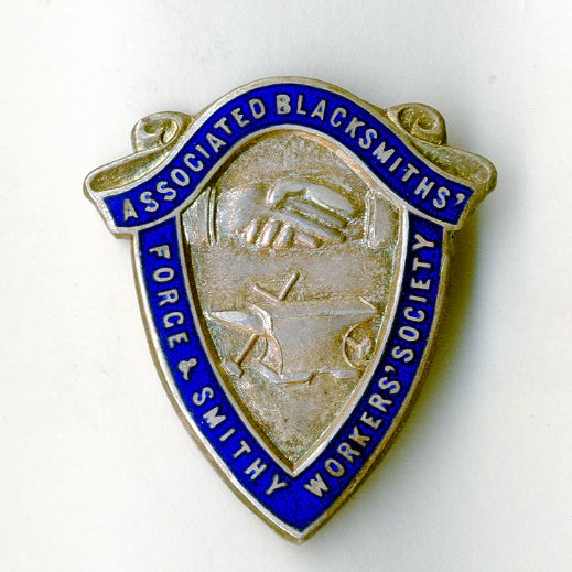 Amalgamated Society of Blacksmiths' Forge and Smithy Workers badge (image/jpeg)