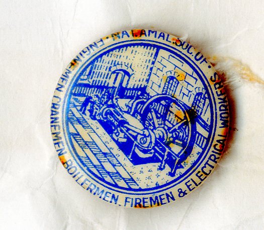 National Amalgamated Society of Enginemen Cranemen Boilermen Firemen and Electrical Workers badge (image/jpeg)