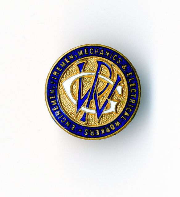 National Union of Enginemen Firemen Mechanics and Electric Workers badge (image/jpeg)