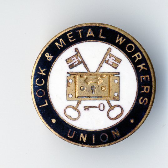 Union of Lock and Metal Workers badge (image/jpeg)