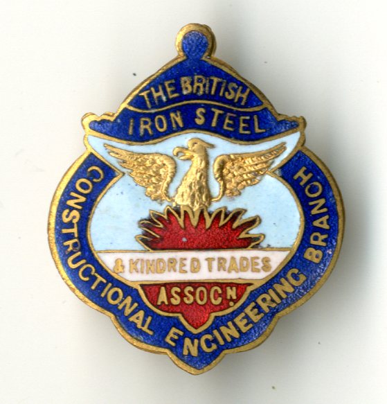 The British Iron, Steel and Kindered Trades Association, Constructional Engineering Branch badge (image/jpeg)