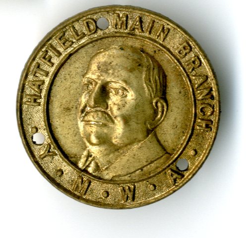 Yorkshire Miners' Association, Hatfield Main Branch badge (image/jpeg)