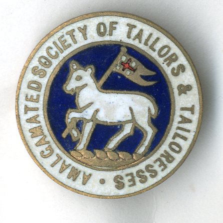 Amalgamated Society of Tailors and Tailoresses badge (image/jpeg)