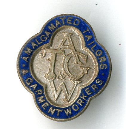 Amalgamated Tailors and Garment Workers badge (image/jpeg)