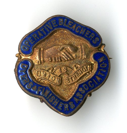 Association of Bleachers, Dyers, Finishers Operatives, Bolton Amalgamated badge (image/jpeg)