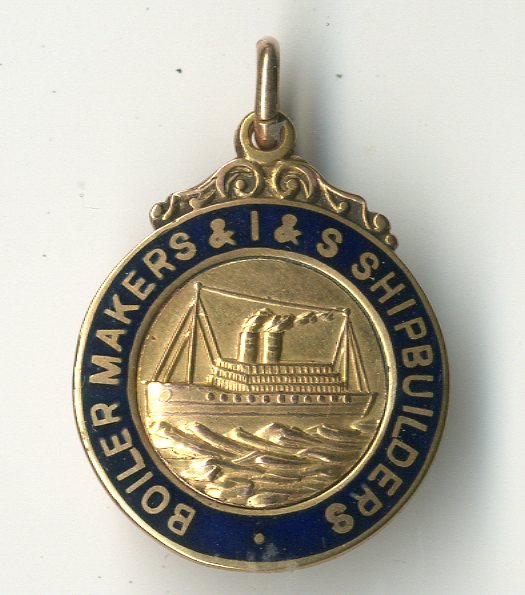 United Society of Boilermakers and Iron and Steel Shipbuilders badge (image/jpeg)