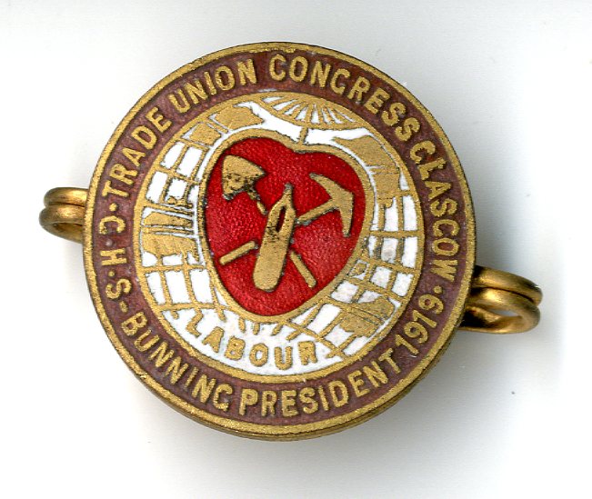 Trade Union Congress Glasgow badge (image/jpeg)