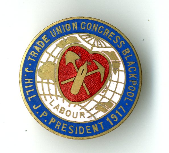 Trades Union Congress Blackpool 1917 badge (image/jpeg)