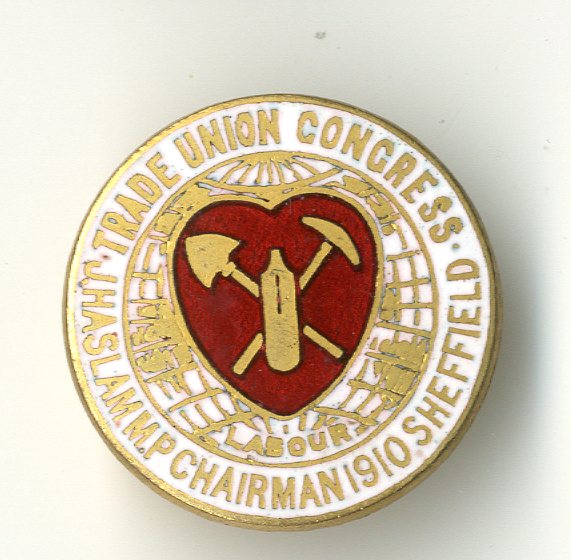 Trades Union Congress Sheffield 1910 badge (image/jpeg)