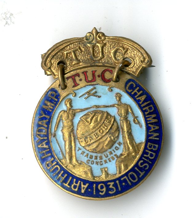 Trade Union Congress Bristol 1931 badge (image/jpeg)