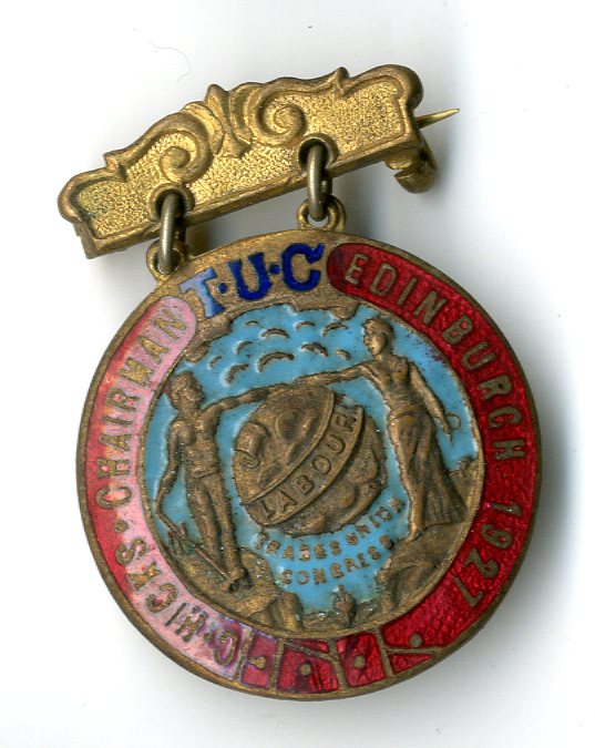 Trade Union Congress Edinburgh 1927 badge (image/jpeg)