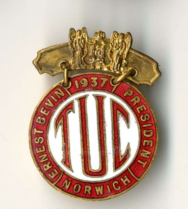 Trade Union Congress Norwich 1937 badge (image/jpeg)