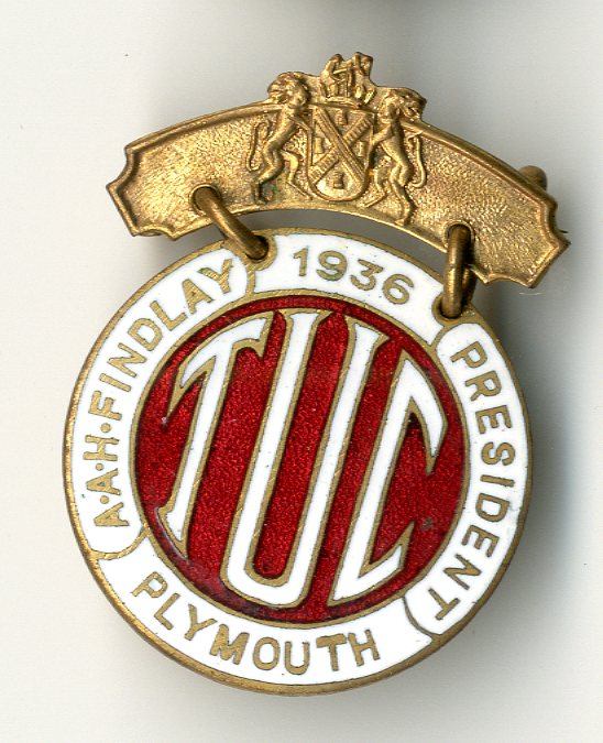 Trade Union Congress Plymouth 1936 badge (image/jpeg)