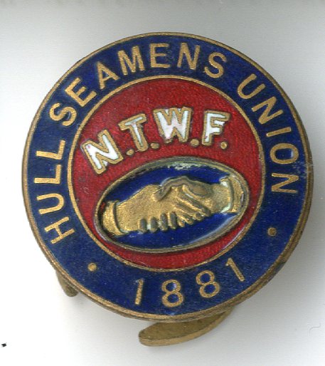 Hull Seamen's Union 1881 badge (image/jpeg)