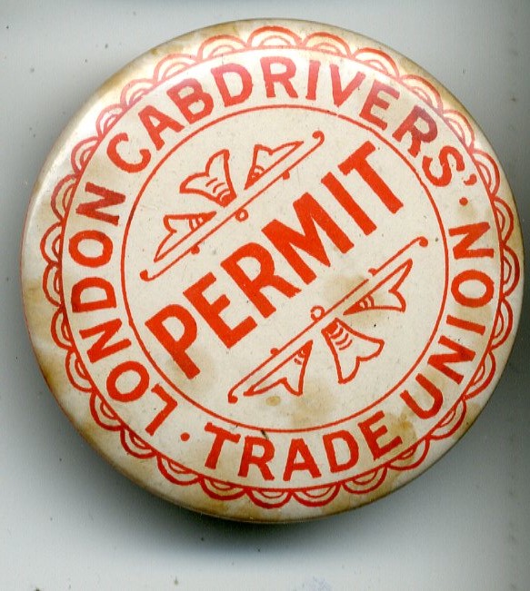 London Cab Drivers Trade Union badge (image/jpeg)